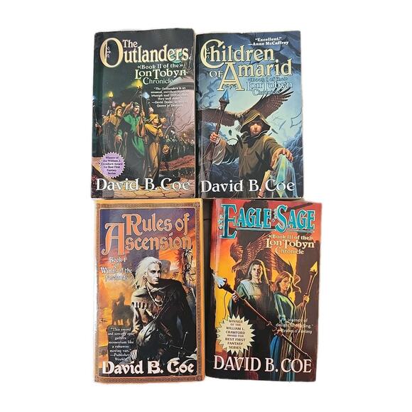 Lot of 4 Vintage Lon Tobyn Chronicle by David B. Coe Fantasy Paperback Books - Picture 1 of 5